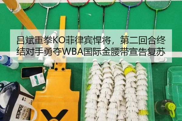 吕斌重拳KO菲律宾悍将，第二回合终结对手勇夺WBA国际金腰带宣告复苏